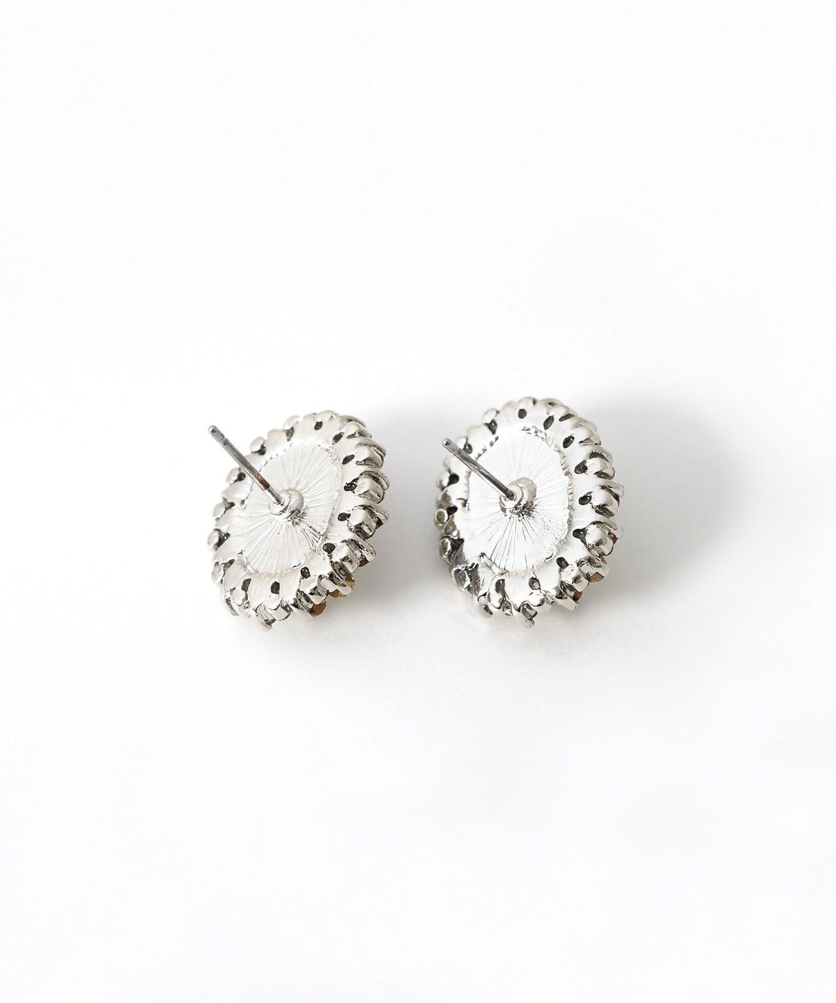 カボションカラービジューチタンポストピアス