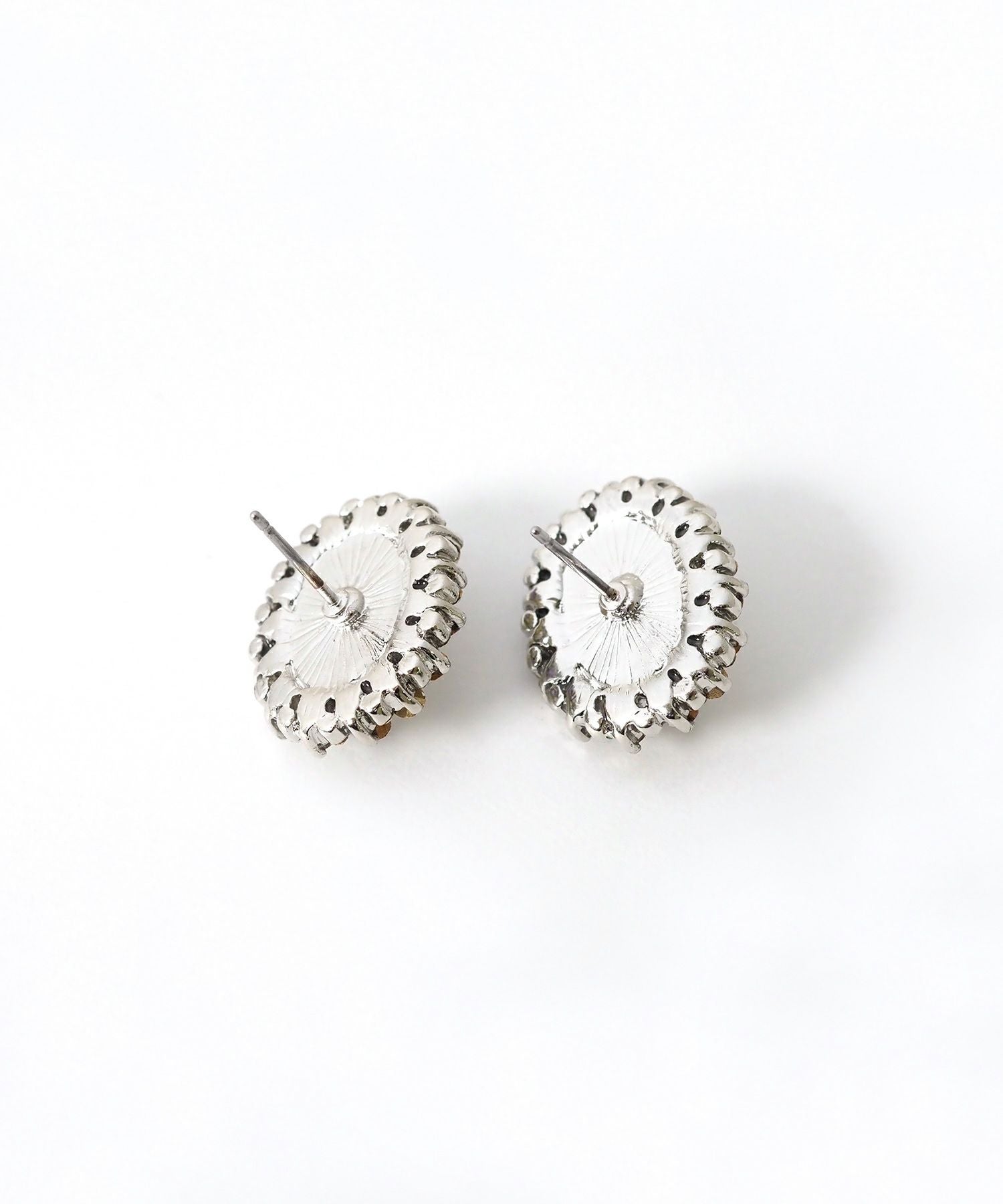 カボションカラービジューチタンポストピアス