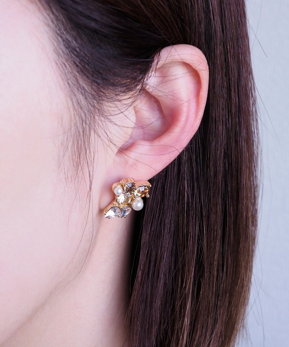 リベリュールカラービジューチタンポストピアス