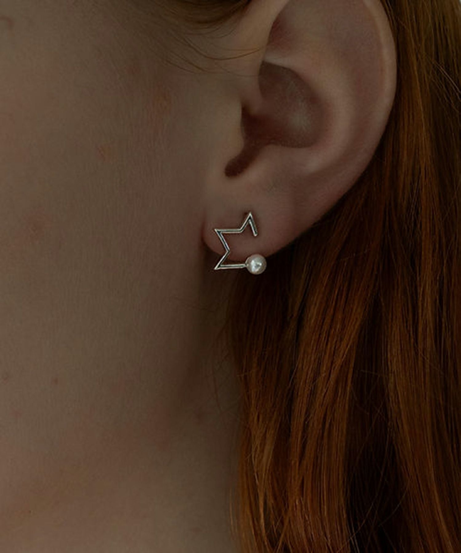 スターパールチタンポストピアス