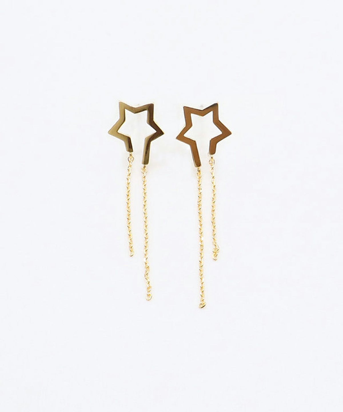 スターチェーンチタンポストピアス