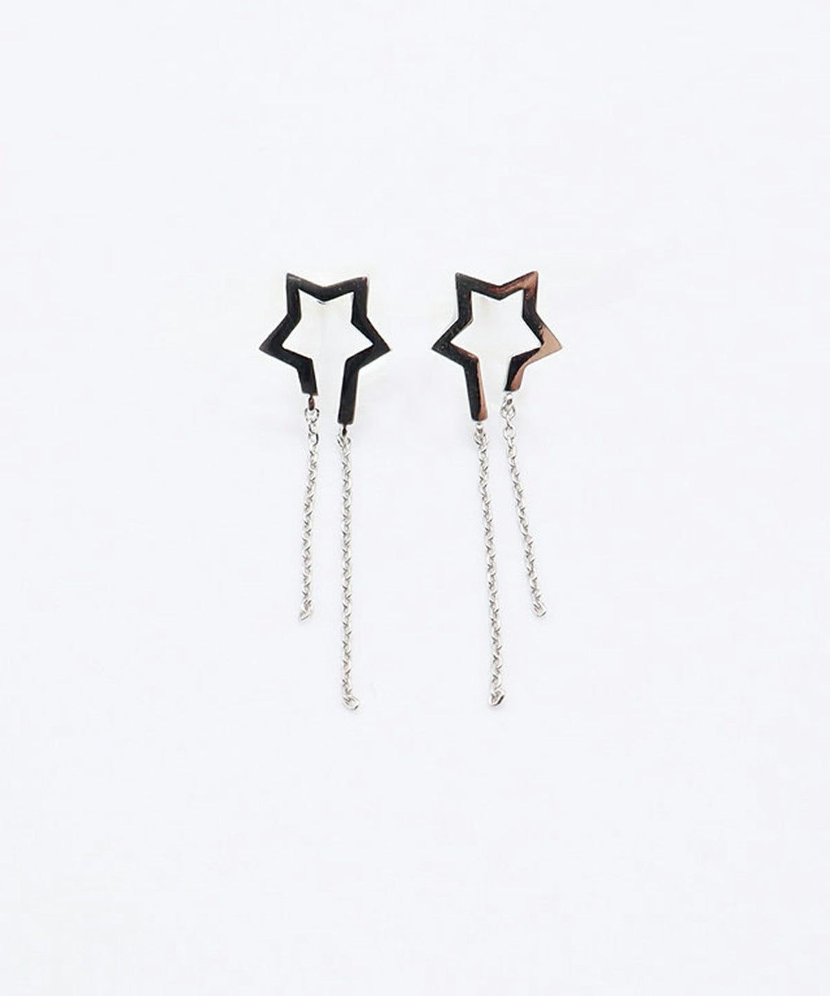 スターチェーンチタンポストピアス