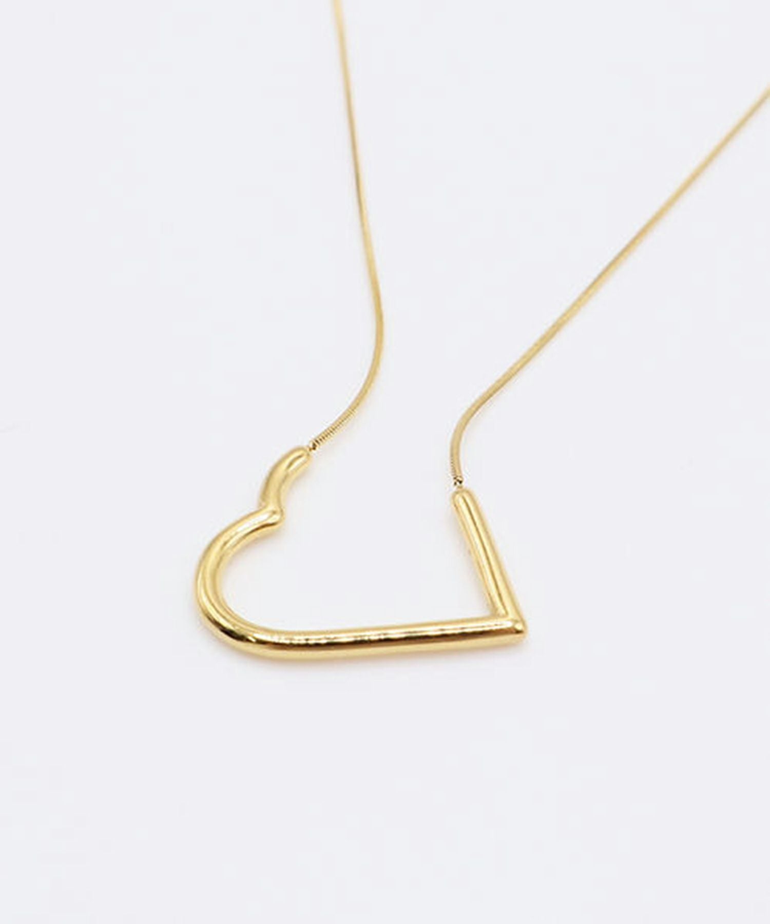 ハートサージカルステンレスネックレス