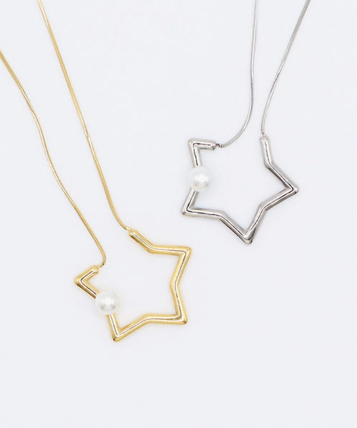 スターパールサージカルステンレスネックレス