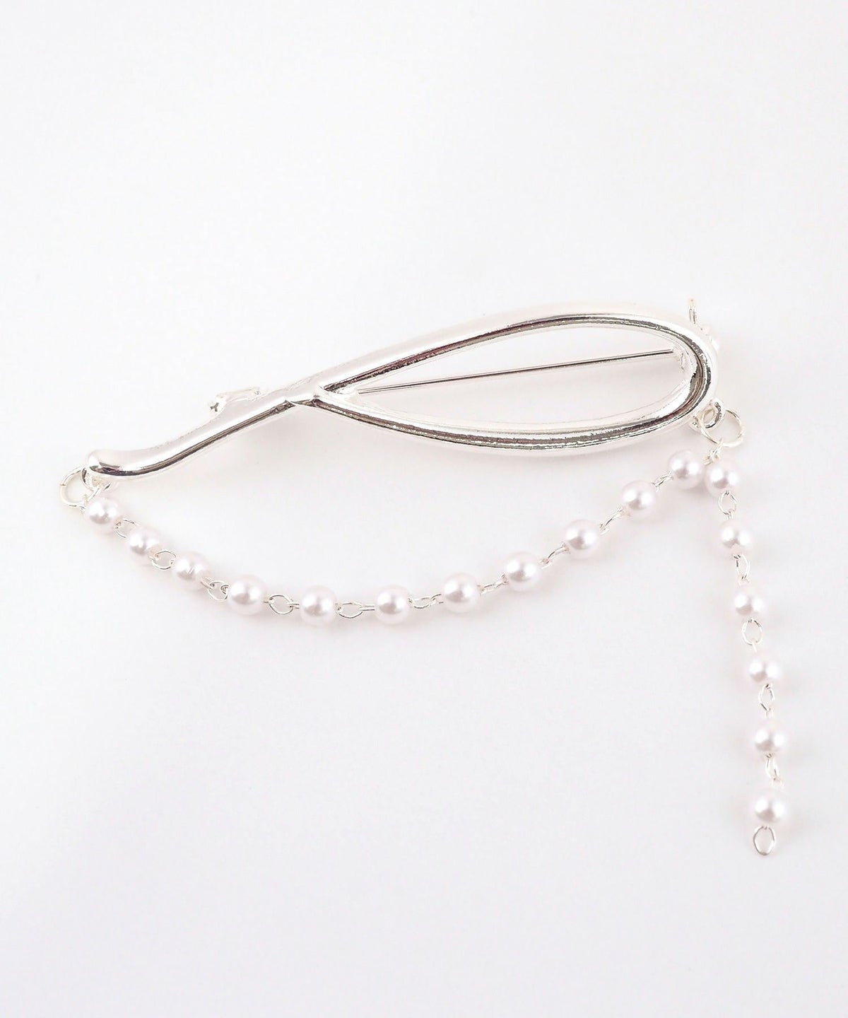 ニュアンスパールチェーンブローチ