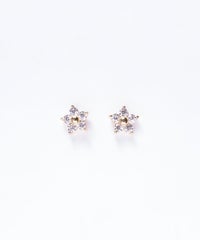 フラワージルコニアサージカルステンレスピアス