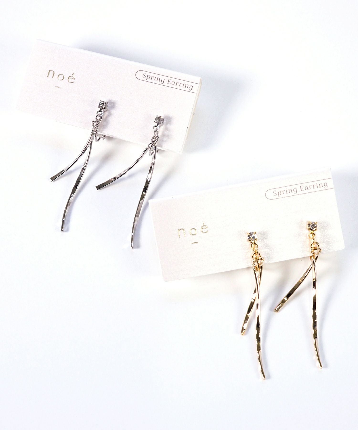 ダブルメタルバーIMFスプリングイヤリング