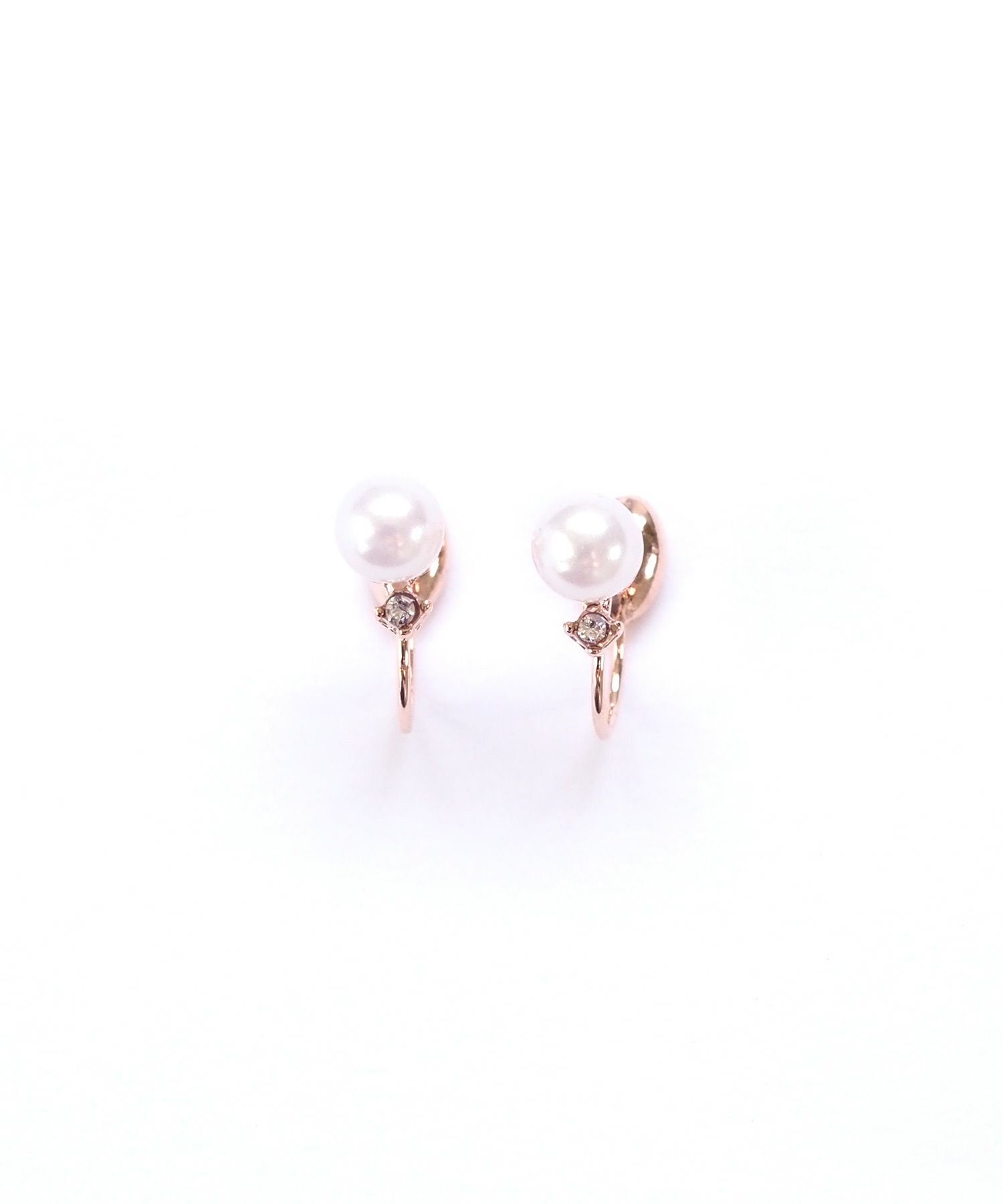 シンプルパールノンホールイヤリング