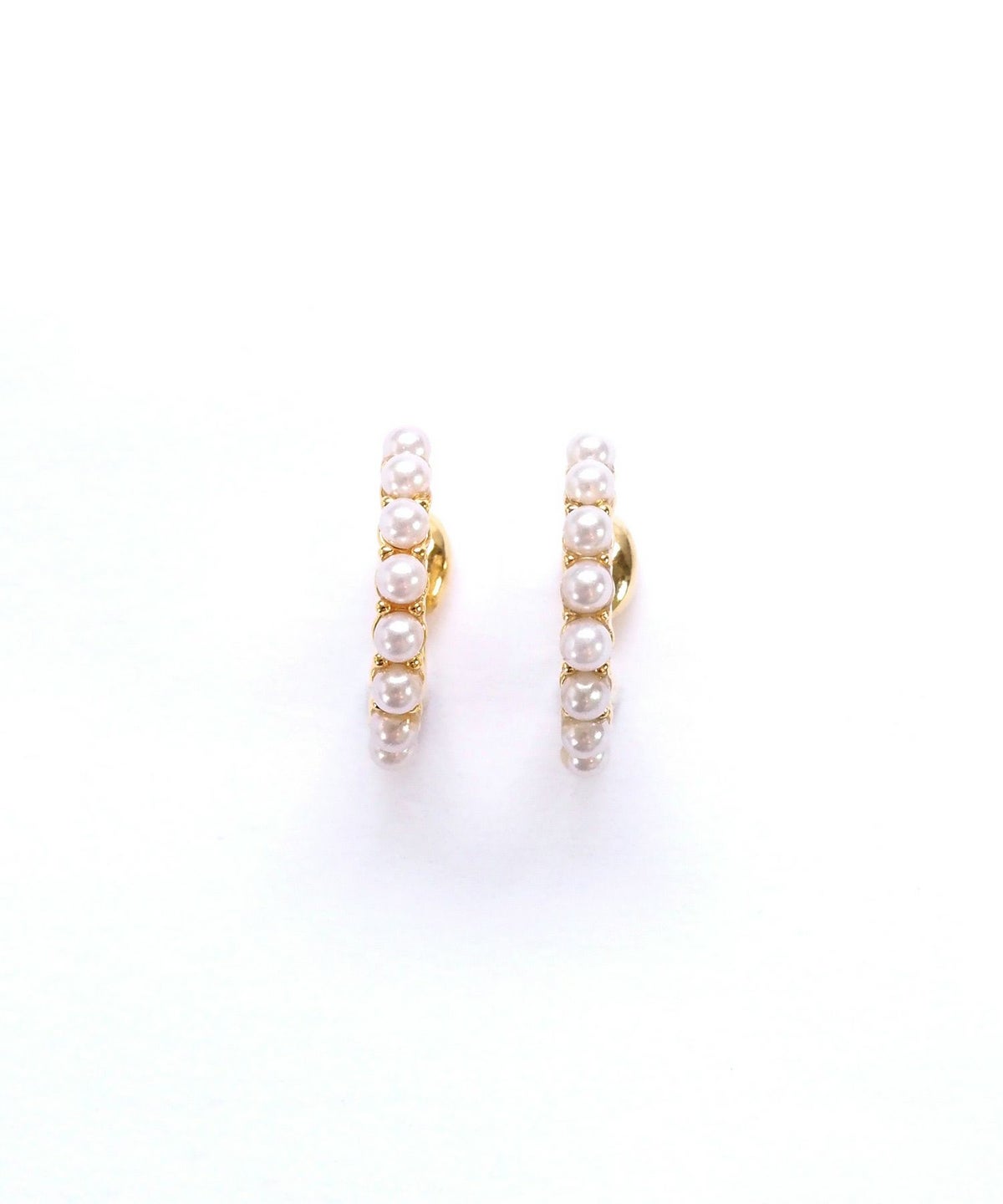 パヴェパールフープノンホールイヤリング