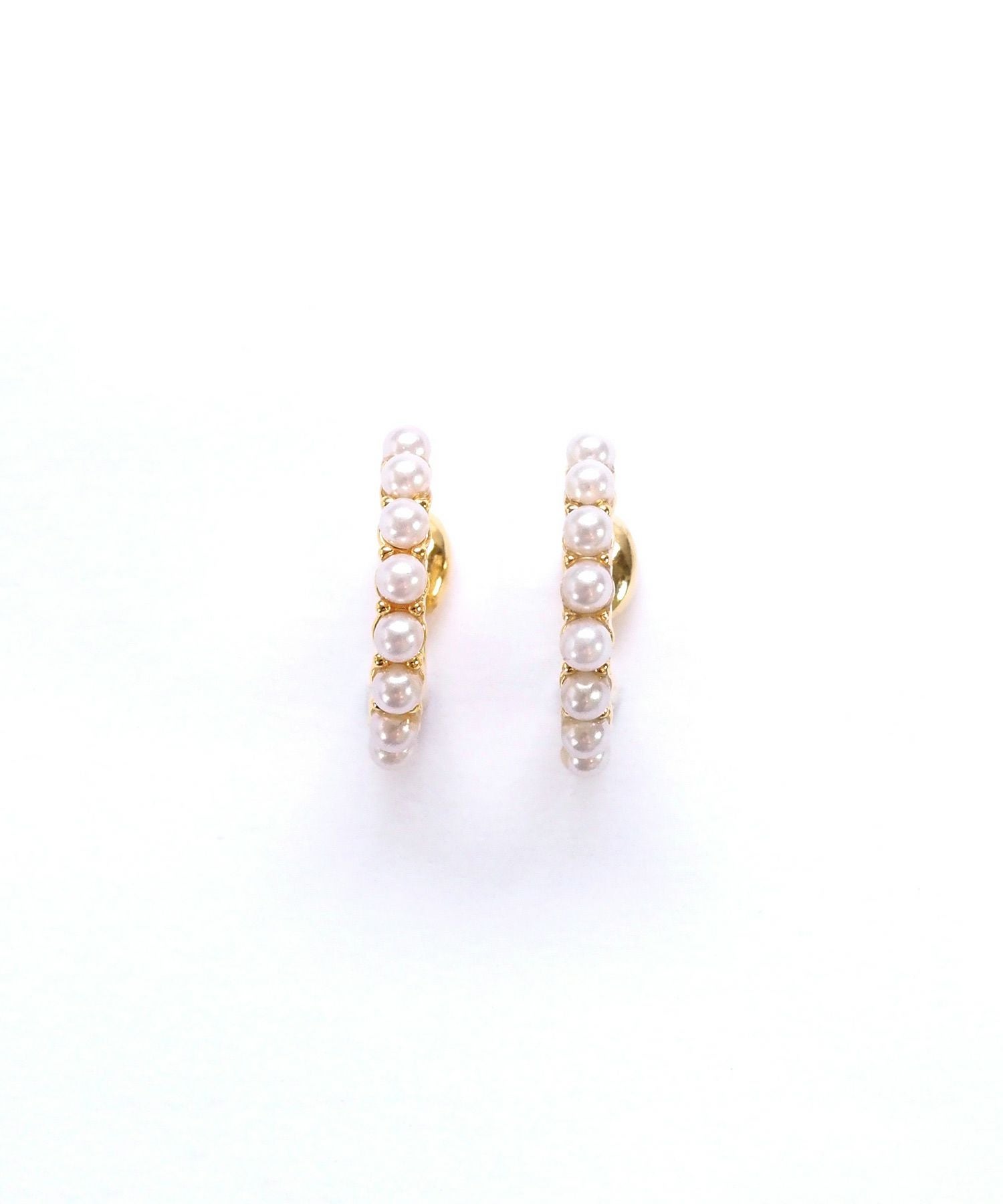 パヴェパールフープノンホールイヤリング