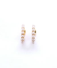 パヴェパールフープノンホールイヤリング