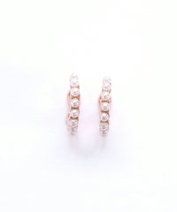 パヴェパールフープノンホールイヤリング