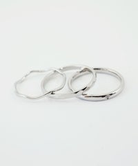 ウェーブステンレスセットリング