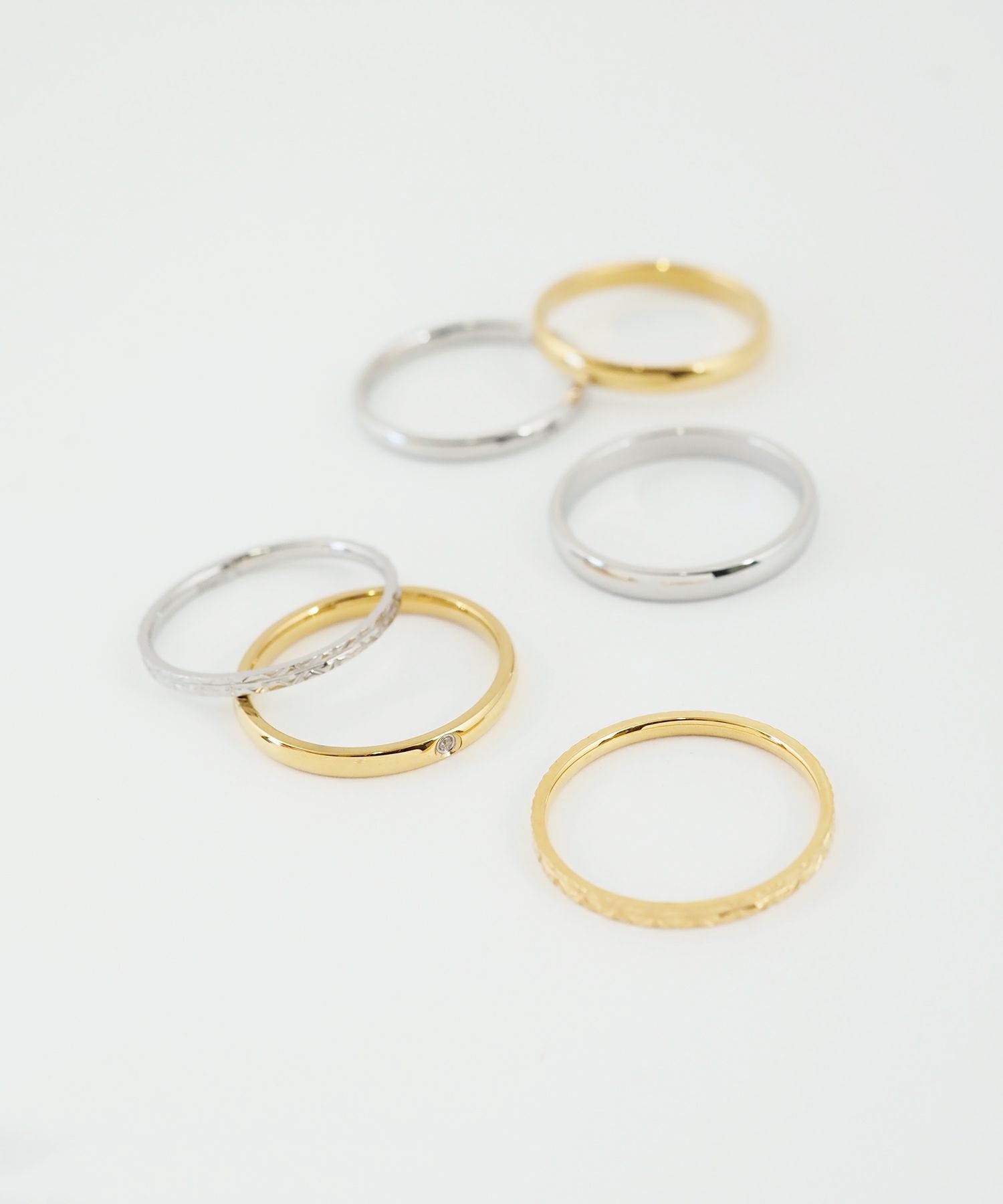 カットワークステンレスセットリング