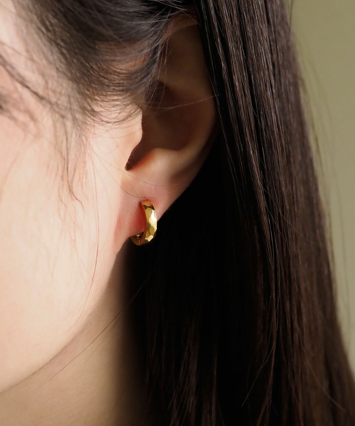 ダイヤカットワンタッチステンレスイヤリング