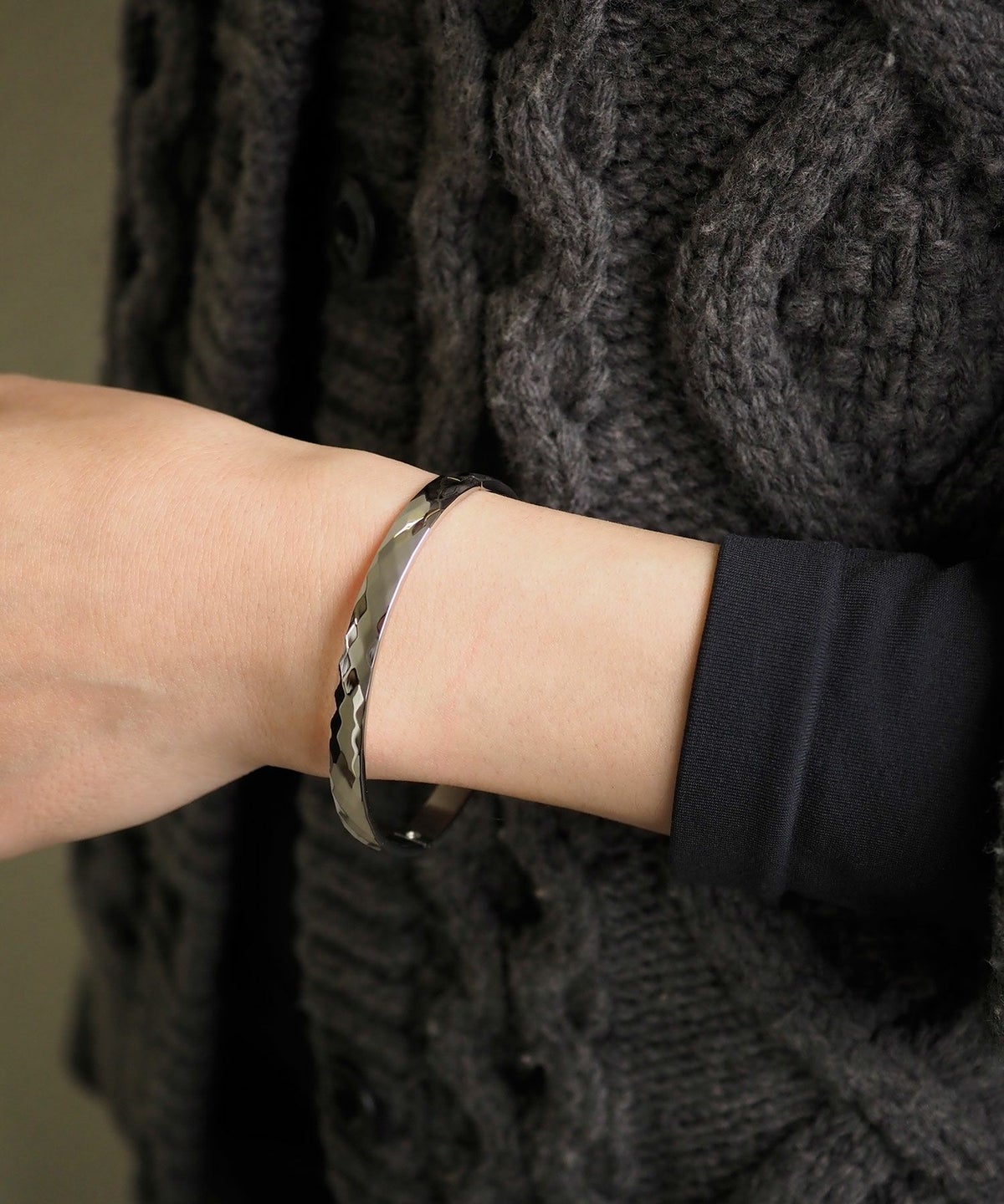 ダイヤカットステンレスブレスレット