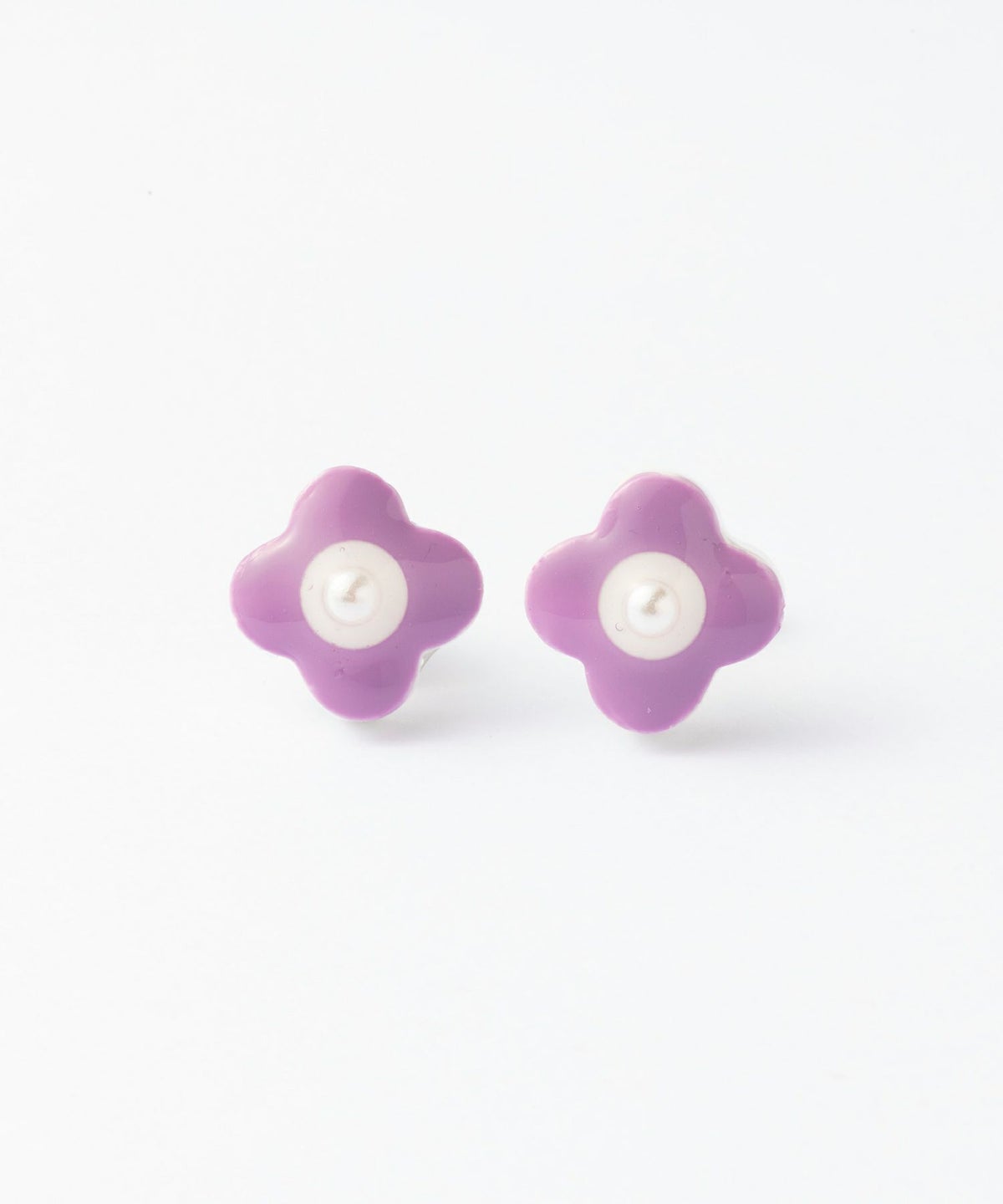 美濃焼陶器小花パールPOPカラーイヤリング【MIKELO】