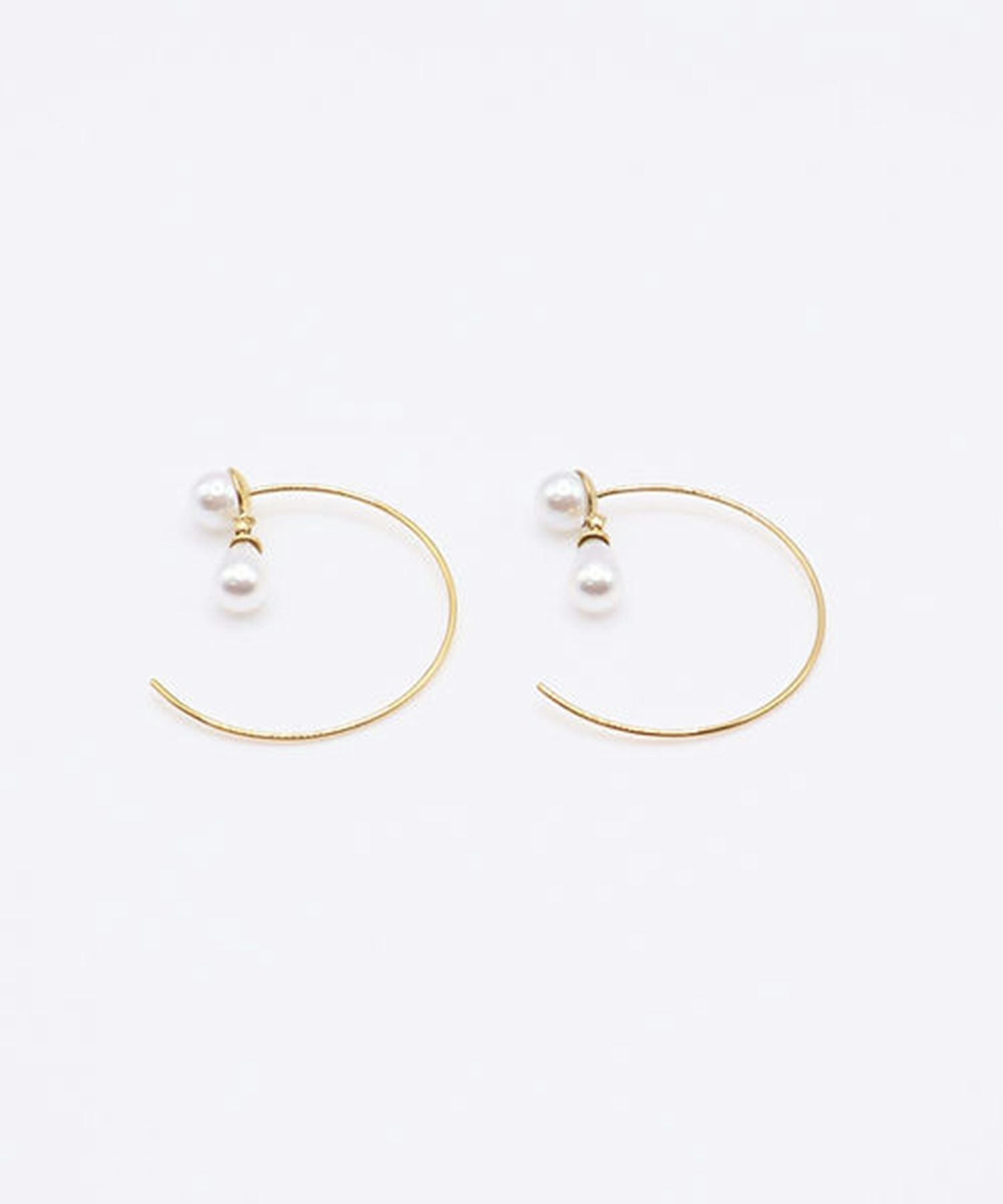 ラウンドパールフックサージカルステンレスピアス