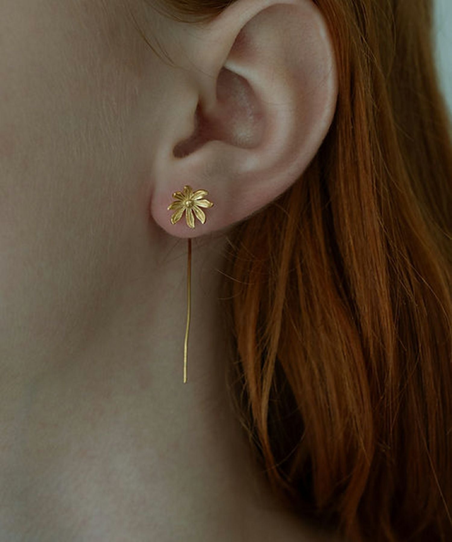 メタルフラワーフックサージカルステンレスピアス