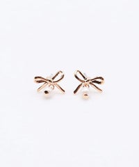 プチリボンチタンポストピアス