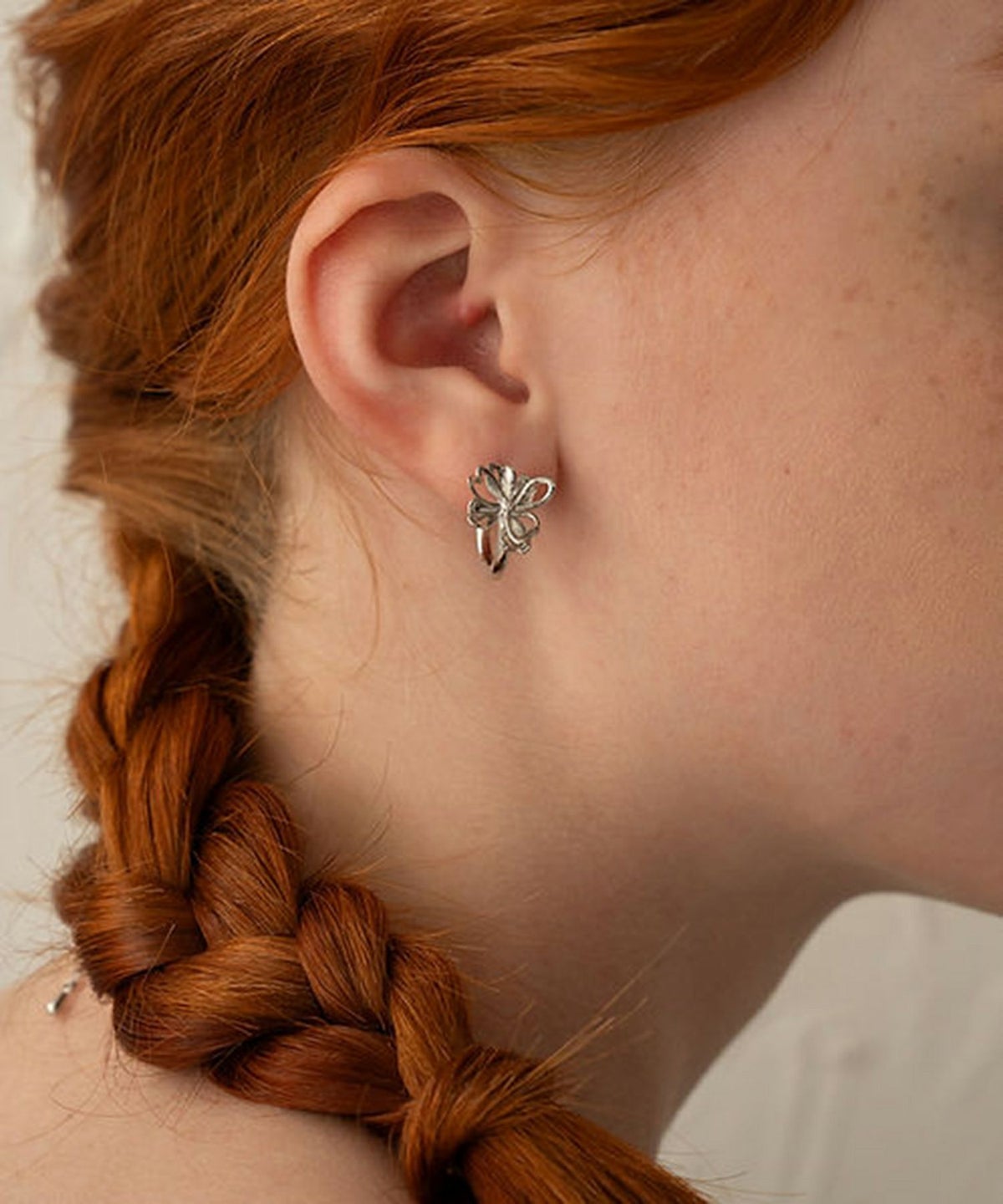 メタルフラワーフープピアス2