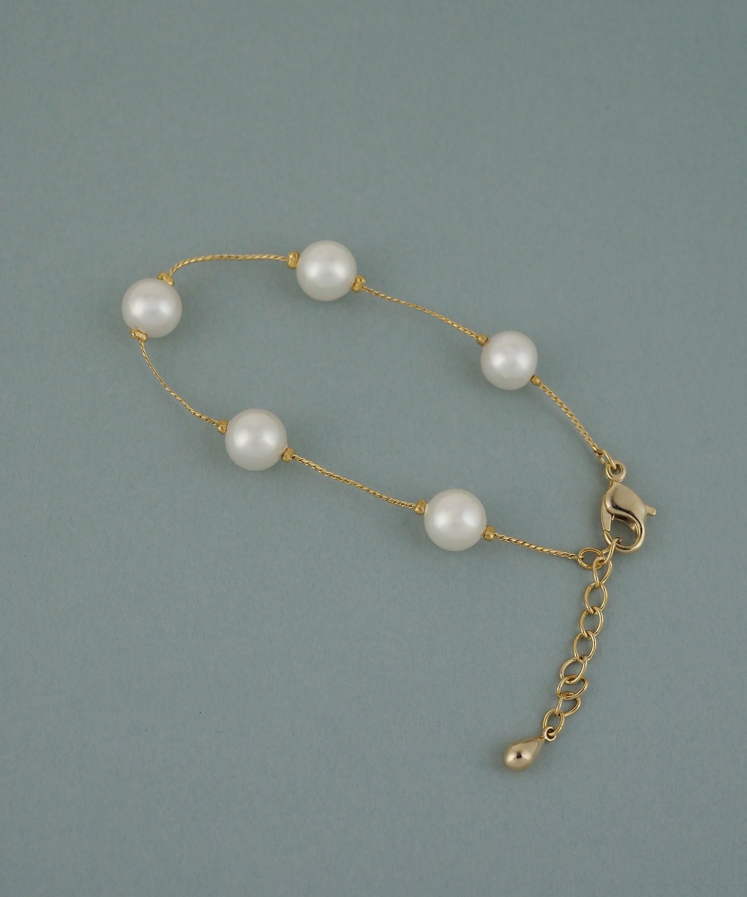 磨き貝パールステーションブレスレット【JUNO PREMIUM】