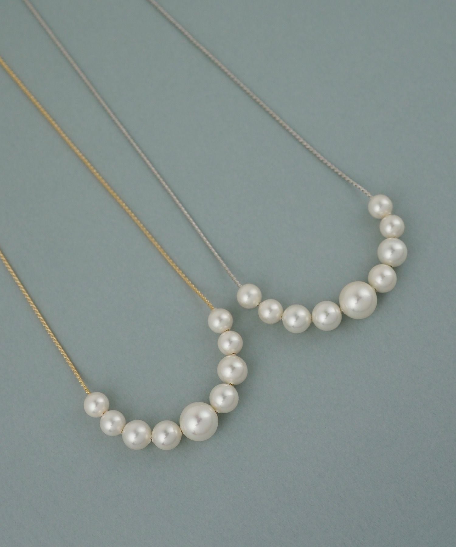 磨き貝パールフロントロングネックレス【JUNO PREMIUM】