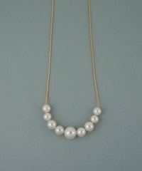 磨き貝パールフロントロングネックレス【JUNO PREMIUM】