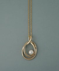 磨き貝パールシズクロングネックレス【JUNO PREMIUM】