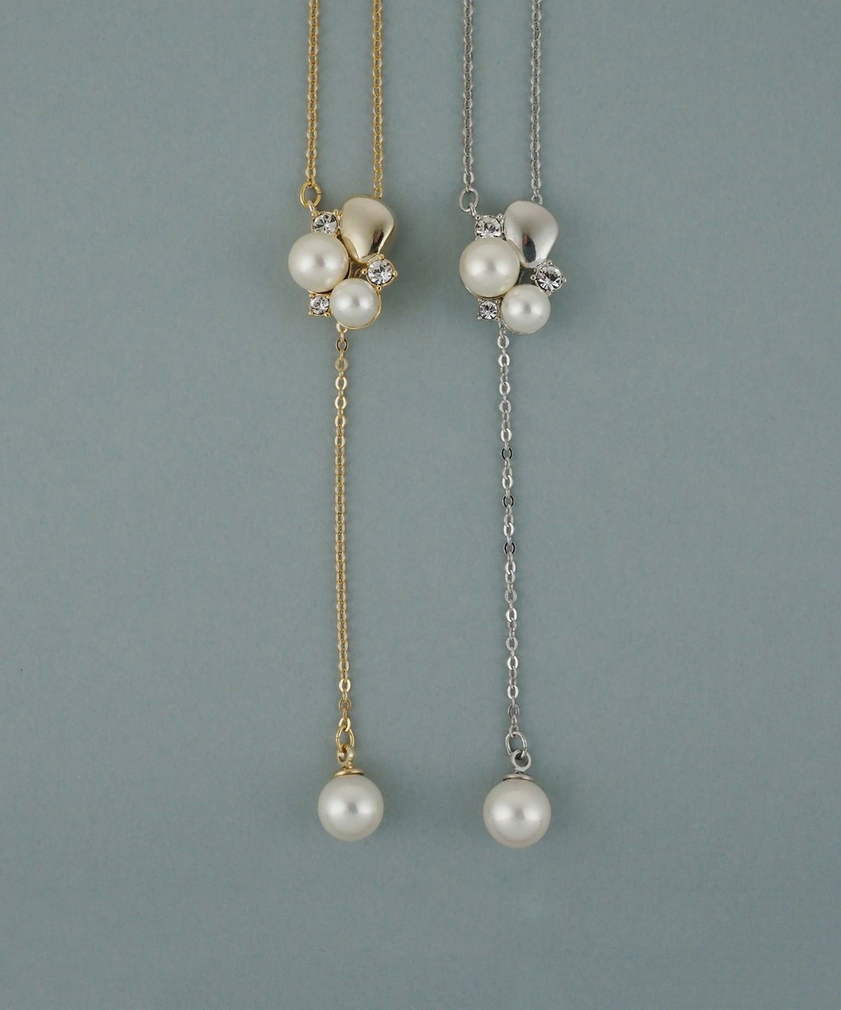 磨き貝パールY字ロングネックレス【JUNO PREMIUM】