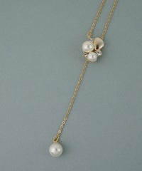 磨き貝パールY字ロングネックレス【JUNO PREMIUM】