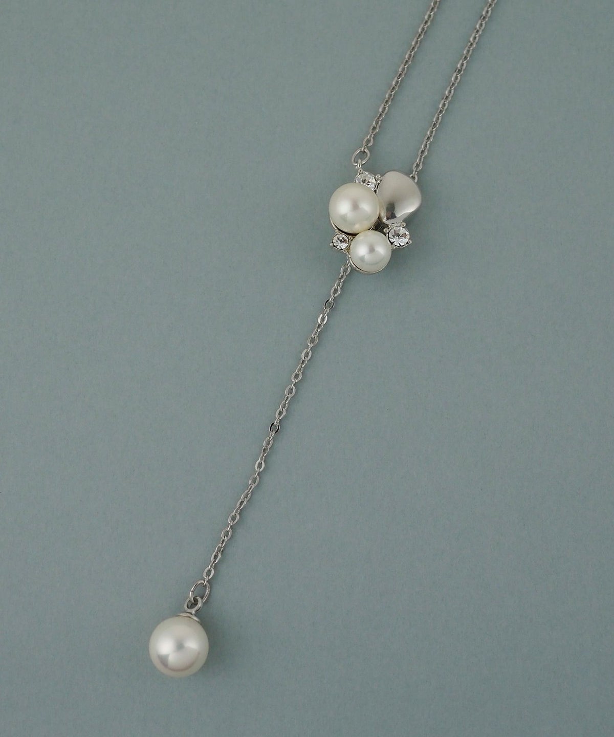 磨き貝パールY字ロングネックレス【JUNO PREMIUM】