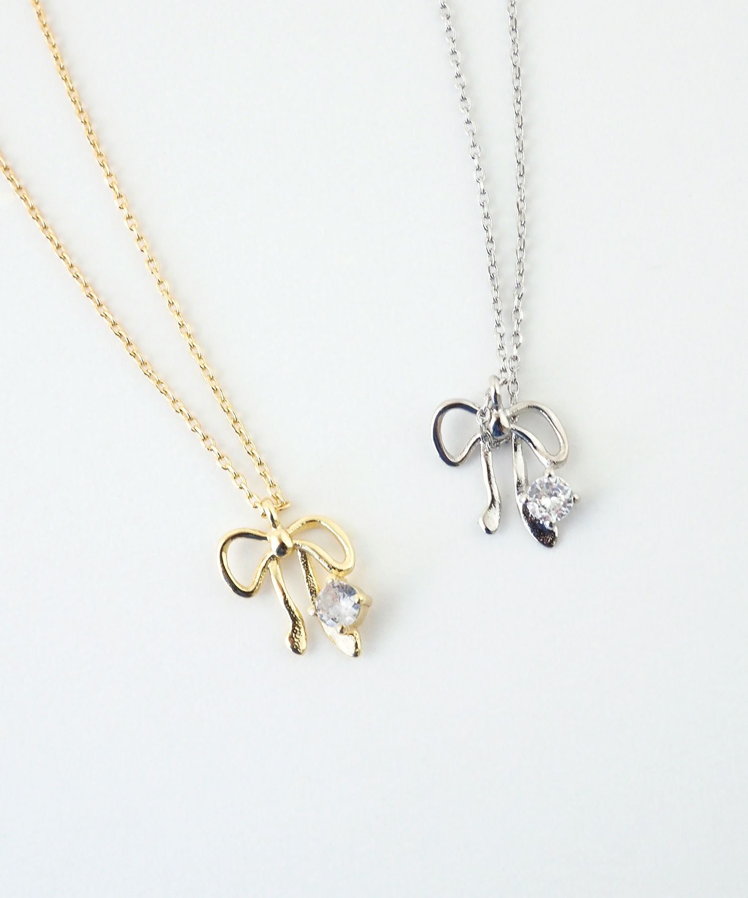 リボンストーンプチペンダント【MUK】