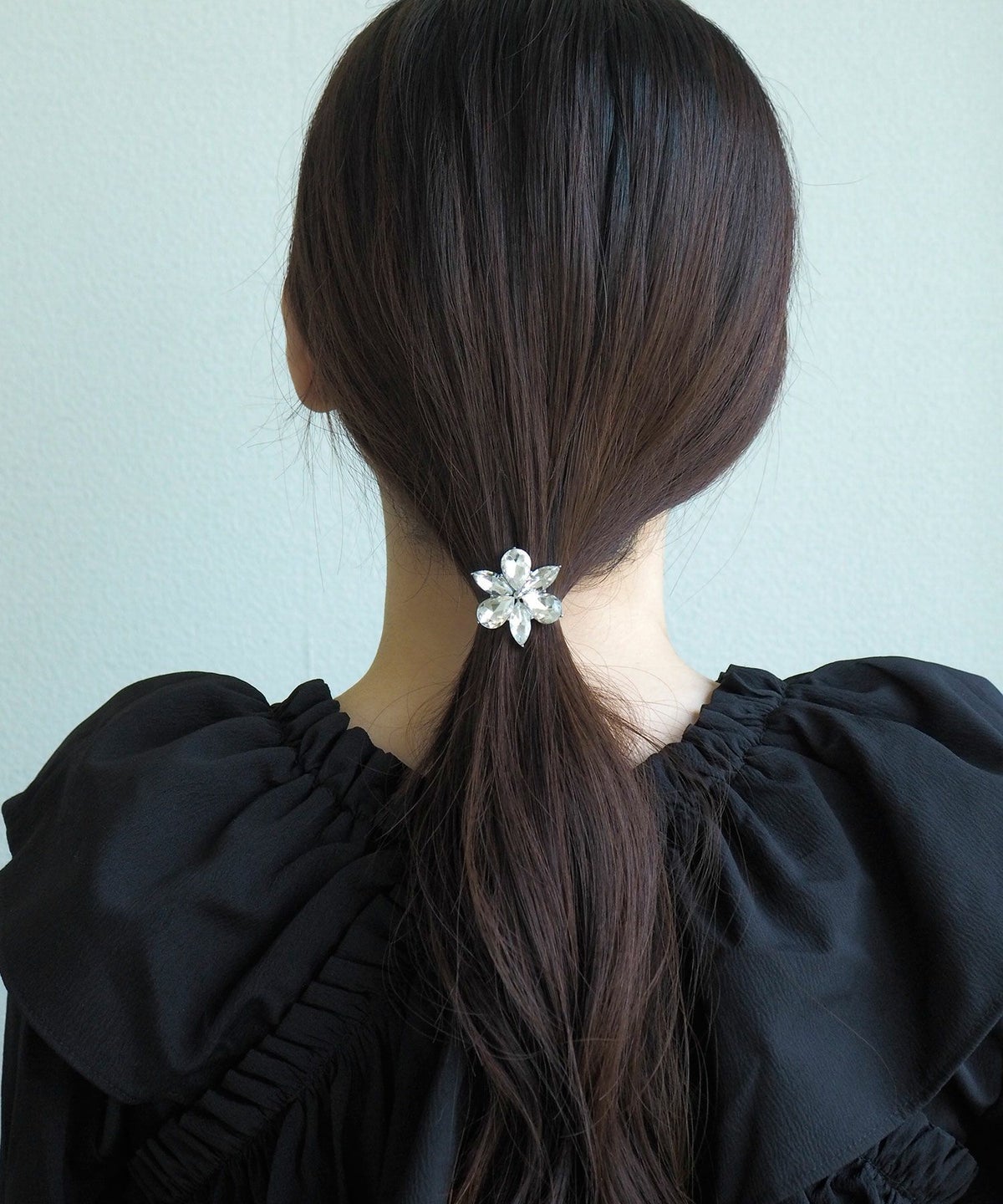 ビジューフラワーポニーフック