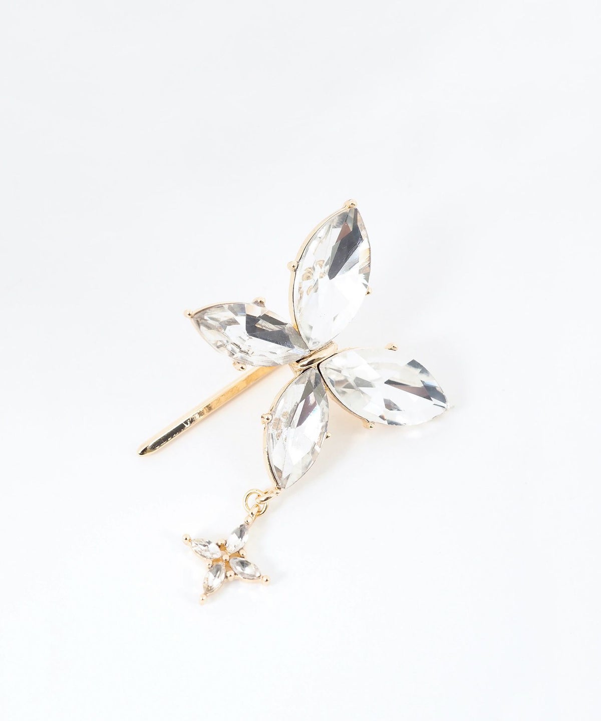 ビジューバタフライポニーフック