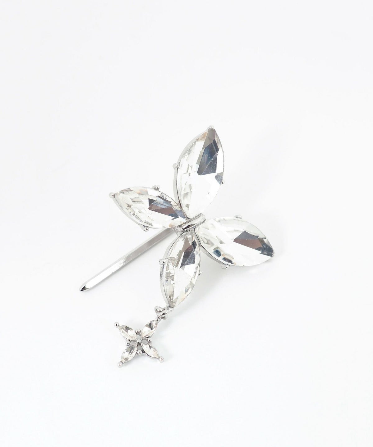 ビジューバタフライポニーフック