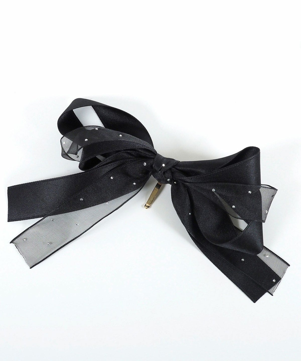 ドットオーガンジーリボンポニーフック