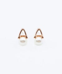 ピンクゴールドトライアングルサージカルステンレスピアス