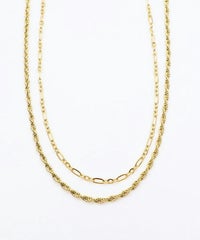 ダブルチェーンサージカルステンレスネックレス