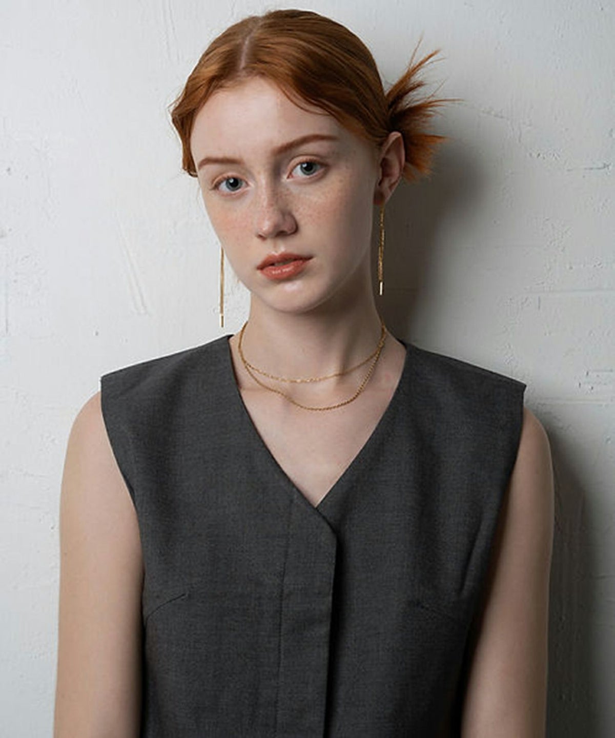 ダブルチェーンサージカルステンレスネックレス