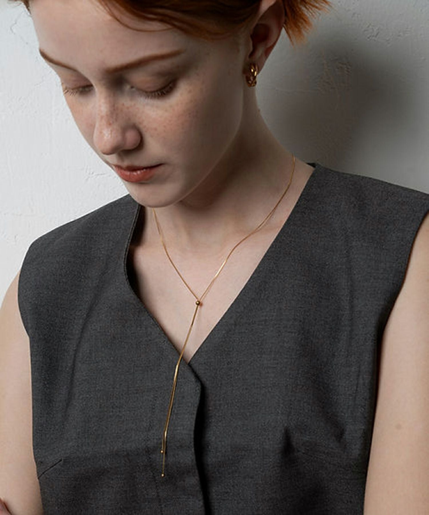 ループタイサージカルステンレスネックレス