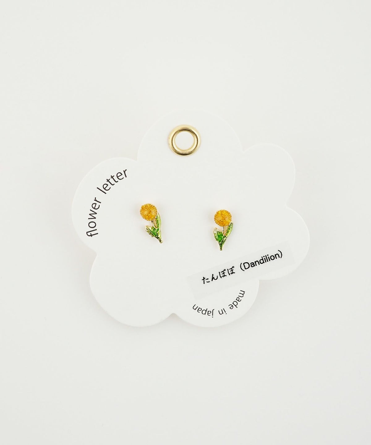 フラワーレターチタンポストピアス