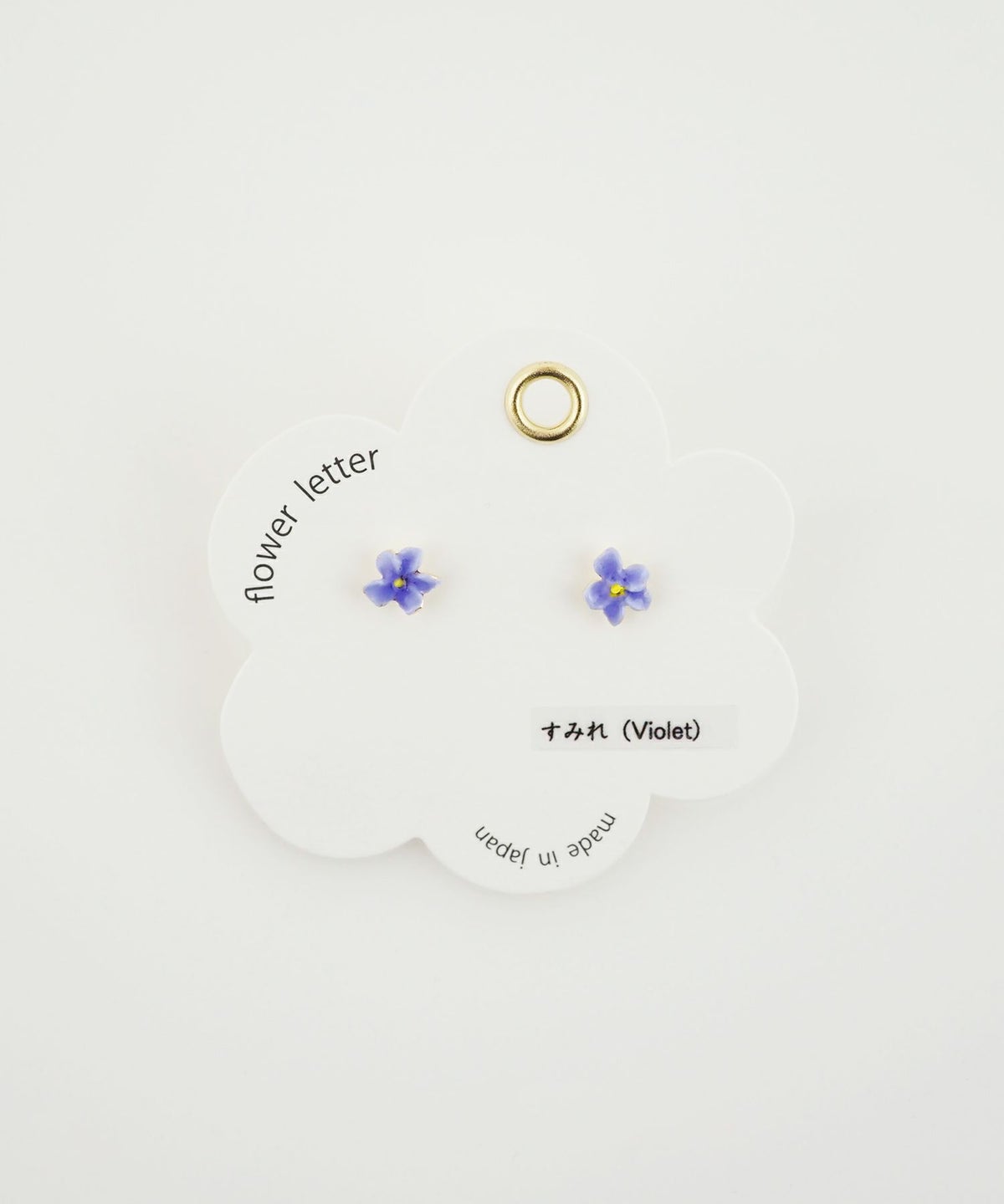 フラワーレターチタンポストピアス