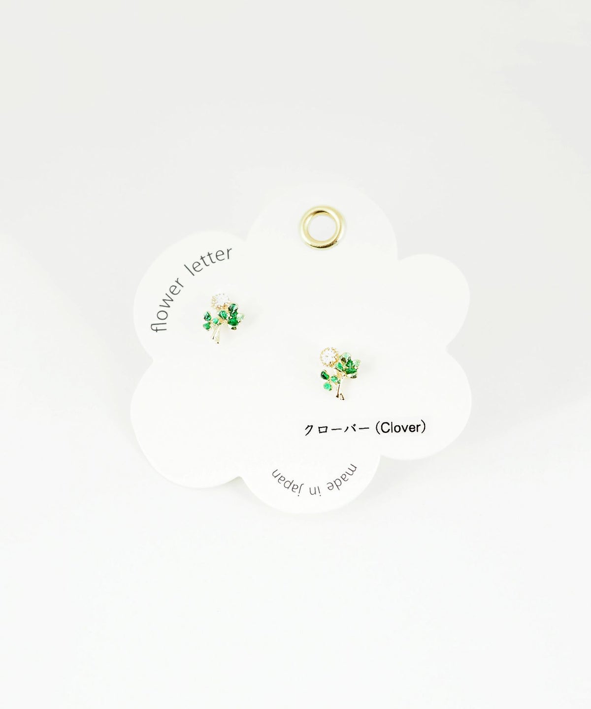 フラワーレターチタンポストピアス【Zoule】