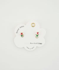 フラワーレターイヤリング