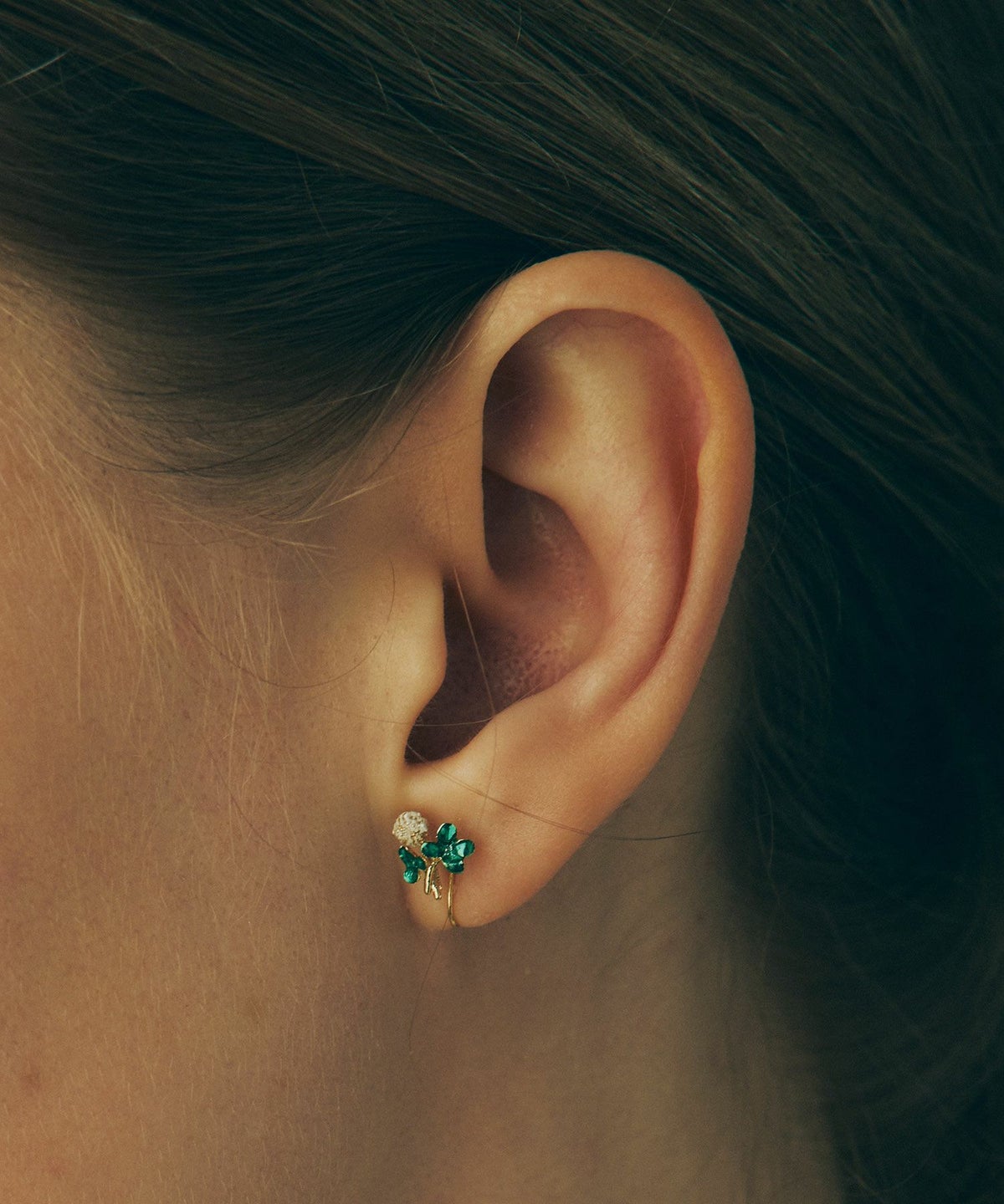 フラワーレターイヤリング