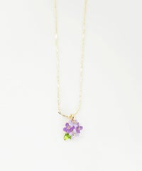 フラワーレターネックレス【Zoule】