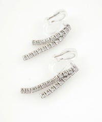 ダブルラインアクリアクリップイヤリング