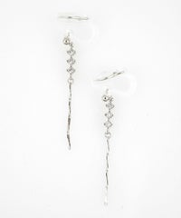 トリプルチェーンアクリアクリップイヤリング