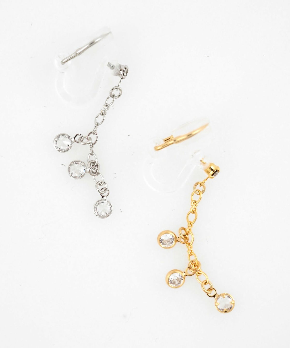 スウィングストーンアクリアクリップイヤリング